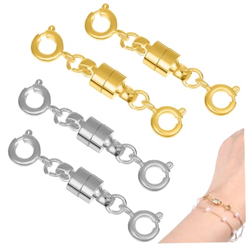 Lurrose 4 Stück Magnetverschlüsse Für Halsketten Magnetische Halskettenverschlüsse Schnallenverschlüsse Magnetischer Schmuckverschluss Schmuck Diy Verschluss Schmuck Stecker Kupfer von Lurrose