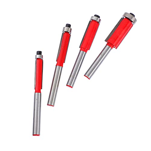 Lurrose 4 Stück Rand Trimmer Messerkopf Fräser spülen Hartmetall geriffelt Bündiger Trimm-Bit bündige Trimmbits Lager bündig trim bit Messerkörper 45# Kohlenstoffstahl rot Lurrose 4 Stück Rand Trimmer Messerkopf Fräser spülen Hartmetall geriffelt Bündiger Trimm-Bit bündige Trimmbits Lager bündig trim bit Messerkörper 45# Kohlenstoffstahl rot von Lurrose