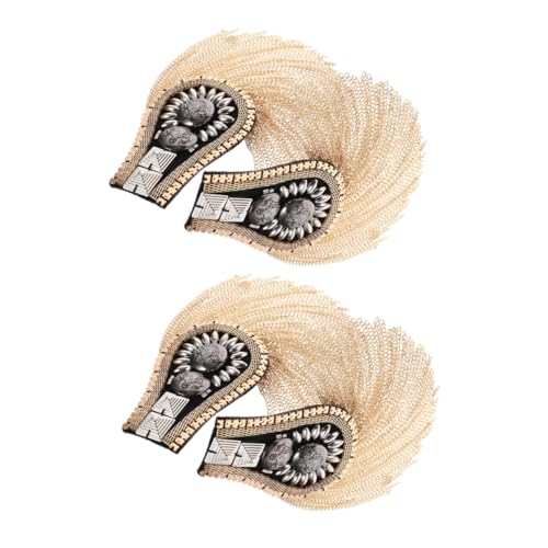 Lurrose 4 Stück Schulter-epauletten: Quaste, Goldene Punk-quasten – Schulterbretter, Dekorative Epauletten – Kettenfransen, Modischer Blazer-schmuck Für Frauen Lurrose 4 Stück Schulter-epauletten: Quaste, Goldene Punk-quasten – Schulterbretter, Dekorative Epauletten – Kettenfransen, Modischer Blazer-schmuck Für Frauen von Lurrose