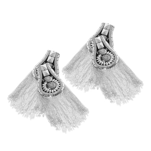 Lurrose 4 Stück Schulterklappen mit Quaste: Schulterklappen mit Quaste im Punk-Stil mit Niete – dekorative Fransen-Accessoires für Jackenkostüme Lurrose 4 Stück Schulterklappen mit Quaste: Schulterklappen mit Quaste im Punk-Stil mit Niete – dekorative Fransen-Accessoires für Jackenkostüme von Lurrose