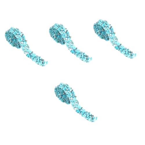 Lurrose 4 Stück Stein Bügel Grüne Strasssteine Bausätze Schmuck Versteifung Hotfix Silber Kette Reiz Blenden Zubehör Broschen Werkzeug Sackleinen Bausatz Tasten Bejewel Sky-blue Band von Lurrose