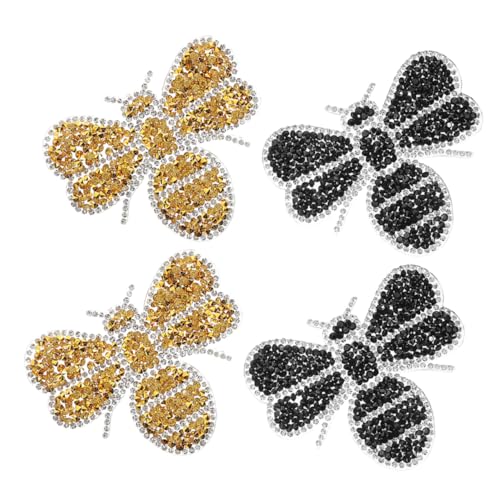 Lurrose 4 Stück Strass-bienen-aufnäher: Niedliche Kristall-applikationen Zum Aufnähen Und Aufbügeln, Bestickte Aufnäher, Dekorativ Für Kleidung, Schuhe, Rucksäcke, Diy-zubehör Lurrose 4 Stück Strass-bienen-aufnäher: Niedliche Kristall-applikationen Zum Aufnähen Und Aufbügeln, Bestickte Aufnäher, Dekorativ Für Kleidung, Schuhe, Rucksäcke, Diy-zubehör von Lurrose