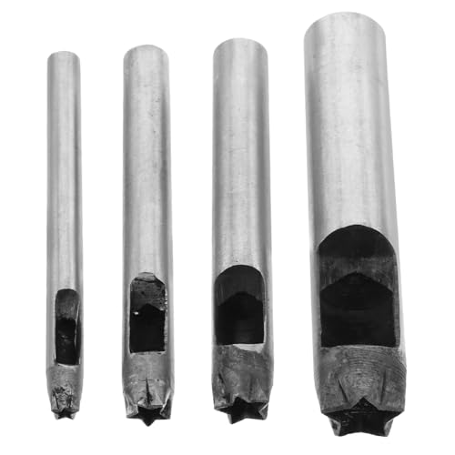 Lurrose 4 Stück Teiliges Lochstanzer Set für Stern Design Vielseitige Lochwerkzeuge für Diy Projekte mit Verschiedenen für Präzise Anwendungen von Lurrose