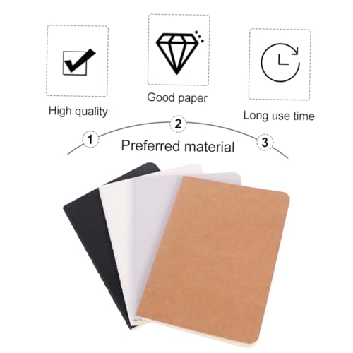 Lurrose 4 Stück Teiliges Notizbuch Solid Color Kreatives Blanko Graffiti Skizzenbuch für Künstler Schüler Bürobedarf für Zeichnungen Schreiben Diy Projekte von Lurrose