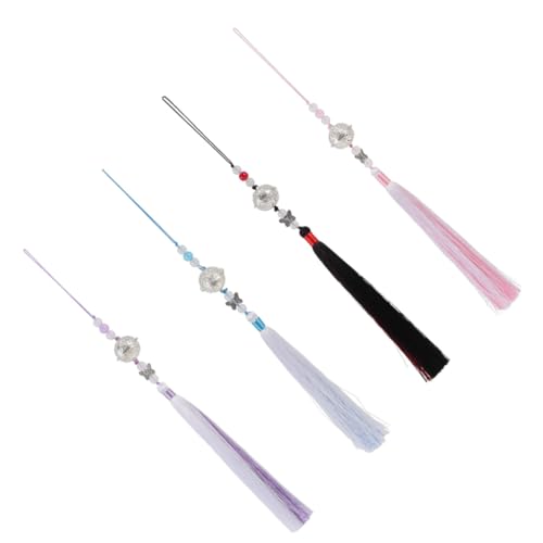 Lurrose 4 Stück Teiliges Traditionelle Chinesische Quasten Anhänger für Taillenschmuck Antike Kostümverzierungen Handgefertigte Schmuckornamente Dekoration für Feste und Lurrose 4 Stück Teiliges Traditionelle Chinesische Quasten Anhänger für Taillenschmuck Antike Kostümverzierungen Handgefertigte Schmuckornamente Dekoration für Feste und von Lurrose