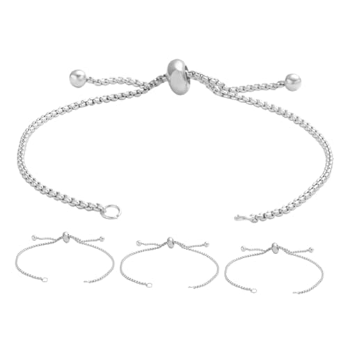 Lurrose 4 Stück Verstellbare Armband Verlängerungskette Slider Chain Extender für DIY Schmuckherstellung Flexibel Einstellbar Langlebig und Elegant für Damen und Herren von Lurrose