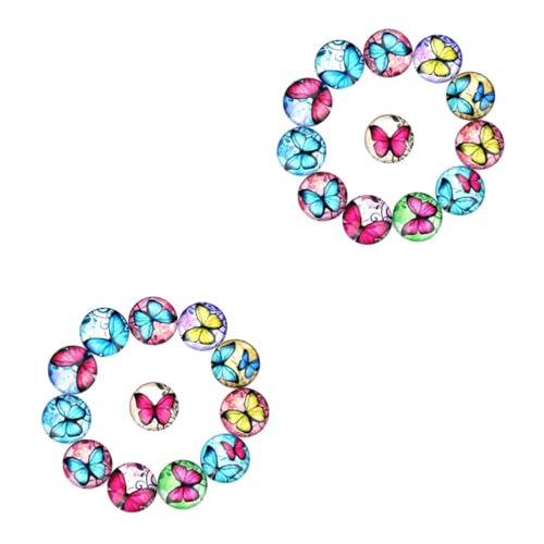 Lurrose 40 Stk Edelsteinglas Scrapbooking Flatback-kuppel Schmetterlings-cabochon Cabochons Für Die Schmuckherstellung Cabochons Aus Klarem Glas Ornamente Glas Ohrringe Bunt Edelsteinpaste von Lurrose