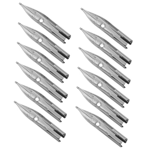 Lurrose 40 Stück Dip-Stift Füllfederhalter zum Schreiben Füllfederhalterfedern aus Metall Stiftspitzen zum Schreiben Stiftspitzen malen Zubehör für Schreibstifte Signierstiftspitzen Silver Lurrose 40 Stück Dip-Stift Füllfederhalter zum Schreiben Füllfederhalterfedern aus Metall Stiftspitzen zum Schreiben Stiftspitzen malen Zubehör für Schreibstifte Signierstiftspitzen Silver von Lurrose