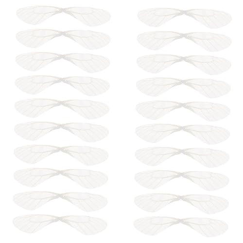Lurrose 40 Stück Fake Libellenflügel Ohrringe Zubehör Diy Bastelbedarf für Kreative Schmuckgestaltung Vielseitige Nutzung als Haarschmuck Brosche und Mehr Hochwertigem Chiffon Elegant und von Lurrose