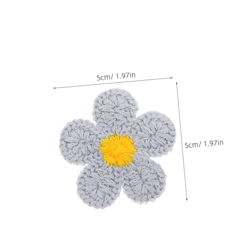 Lurrose 40 Stück Gestickte Blumen Applikationen Stoff Handgefertigte Dekorative Näh Patches für Diy Kleidung Rucksäcke Hüte Vielseitige Farbige Blumenmotive zum Aufnähen von Lurrose