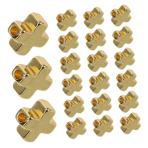 Lurrose 40 Stück Gold Kreuz Spacer Perlen Schmuckzubehör für Diy Armbänder und Ohrringe Einzigartiges Design für Kreative Projekte von Lurrose