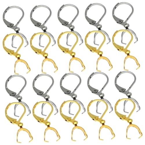 Lurrose 40 Stück Teiliges Edelstahl Ohrhaken mit Gleiter verschluss Langlebige Schmuckverbinder für DIY Ohrringe Armbänder Halsketten Basteln Leicht und Korrosionsbeständig Vielseitig von Lurrose