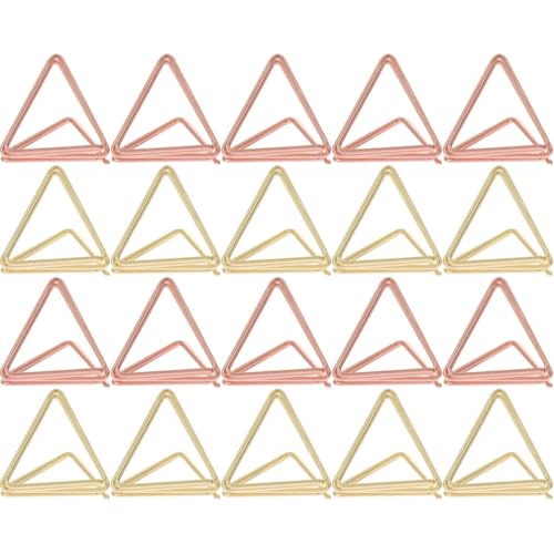 Lurrose 40 Stück Teiliges Memo Clip Metall Dreieckiger Tischkartenhalter Fotohalter für Büro Fotos Notizen Kartenhalter in Gold und Roségold Stabiler Tisch Organizer für Memo Clips und Lurrose 40 Stück Teiliges Memo Clip Metall Dreieckiger Tischkartenhalter Fotohalter für Büro Fotos Notizen Kartenhalter in Gold und Roségold Stabiler Tisch Organizer für Memo Clips und von Lurrose