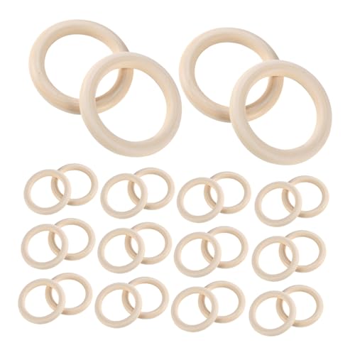 Lurrose 40 Stück Teiliges Unlackierte Holzringe Natürliche Unfertige Holzkreise Für DIY Schmuck Makramee Vorhänge Bastelprojekte Zuhause Dekoration Lurrose 40 Stück Teiliges Unlackierte Holzringe Natürliche Unfertige Holzkreise Für DIY Schmuck Makramee Vorhänge Bastelprojekte Zuhause Dekoration von Lurrose