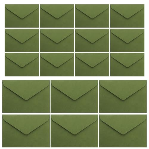 Lurrose 40 Stück Vintage Grußkartenumschläge Retro Einladungsschreiben Hochzeitsumschläge Design für Geburtstagsfeiern und Besondere Anlässe Sanftem Grün von Lurrose