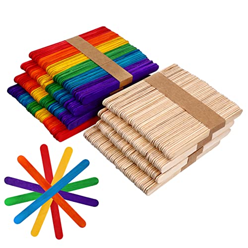 Lurrose 400 Stück Eisstiele Naturholz Farbige und Unfarbige Bastelstäbchen für Diy Projekte für Lehrer und Vielseitig Einsetzbar für Rahmen Lollis Lurrose 400 Stück Eisstiele Naturholz Farbige und Unfarbige Bastelstäbchen für Diy Projekte für Lehrer und Vielseitig Einsetzbar für Rahmen Lollis von Lurrose