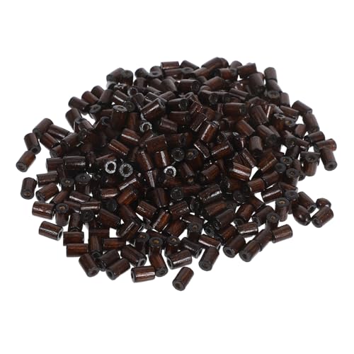 Lurrose 400 Stück Holzperlen Abstandsperlen Zylinderform Tiefkaffee Für Diy Schmuckherstellung Armbänder Halsketten Natürliche Holzscheiben Spacer Perlen Robust Elegant von Lurrose