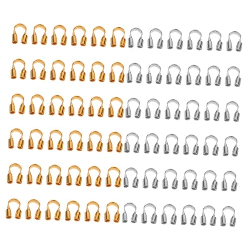 Lurrose 400 Stück U Förmige Schmuckverbinder Langlebigem Metall Drahtschutz für DIY Armband Halskette Schmuckherstellung Gold und Silber Robust und Poliert von Lurrose