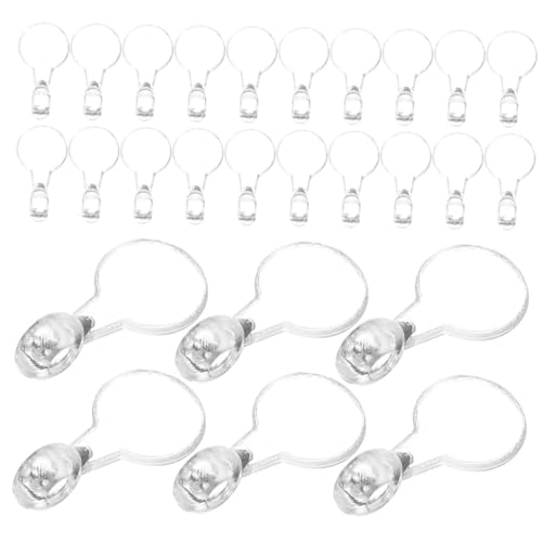 Lurrose 400 Stück runde Bügel schmuckherstellung schmuck machen geschke sauf DIY liefert Halskettenanhänger Klarer Kettenanhänger Anhänger zur Herstellung von Ösen Plastik von Lurrose
