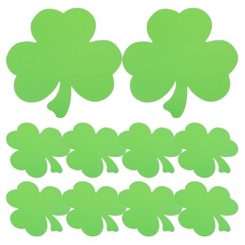 Lurrose 40St St Patrick's Tag Deko Klee-Decoupage DIY-Dekorationsideen Kleeblatt-Dekoration aus Papier Kleeblatt- für die Wand 300 g beschichtetes Papier Light Green von Lurrose