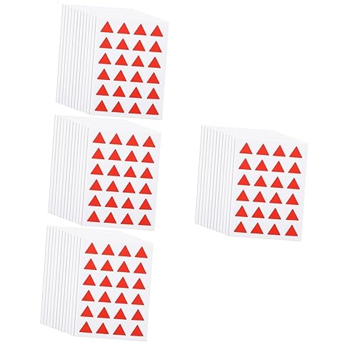 Lurrose 48 Blatt Dreieckige Etiketten Aufkleber Selbstklebende Kartenmarkierungsetiketten für Organisation von Gegenständen im Alltag Rot von Lurrose