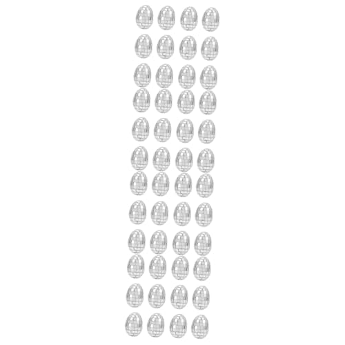 Lurrose 48 Stk Spiegel-Osterei altmodische Brille gefälschte Ostereier Ornament Mini-Disco-Kugeln Ostereier mit Spiegelfläche reflektierend Blitzkugel Glas dekorativer Spiegel Dekorationen von Lurrose