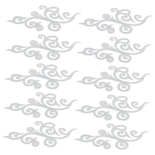 Lurrose 5 Paare Barock Stickerei Applikationen Wolkenförmige Aufbügler und Nähbare Abzeichen für Hochzeitskleider Chinesische Cheongsam Kostüm Dekoration Silber Lurrose 5 Paare Barock Stickerei Applikationen Wolkenförmige Aufbügler und Nähbare Abzeichen für Hochzeitskleider Chinesische Cheongsam Kostüm Dekoration Silber von Lurrose