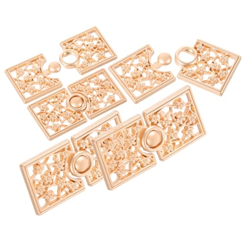 Lurrose 5 Paare Hanfu Broschen Metallverschluss für Vintage Umhänge und Cardigans Dekorative Blüten Clips für Damenbekleidung und Langlebig zum Nähen Kleidung von Lurrose