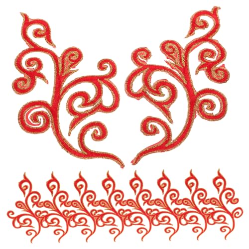Lurrose 5 Paare Wunderschöne Aufnäher Besticktem Chinesische Stickerei für Hochzeiten und Outfits Vielseitige Dekoration für Kleidung Taschen und Hüte von Lurrose