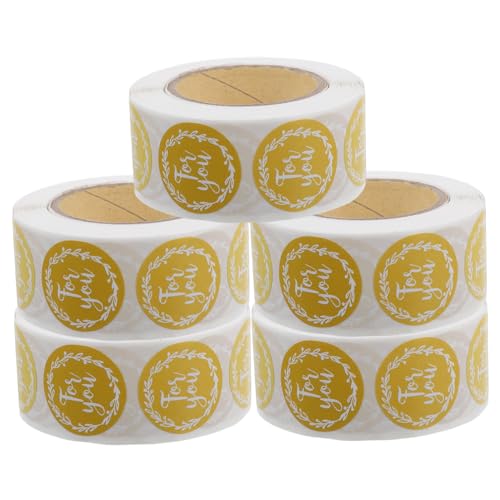 Lurrose 5 Rollen Dankeschön Aufkleber Rund Selbstklebende Versiegelungsetiketten für Umschläge Verpackung Business Kundenbindung Frühling Farbverlauf Lurrose 5 Rollen Dankeschön Aufkleber Rund Selbstklebende Versiegelungsetiketten für Umschläge Verpackung Business Kundenbindung Frühling Farbverlauf von Lurrose