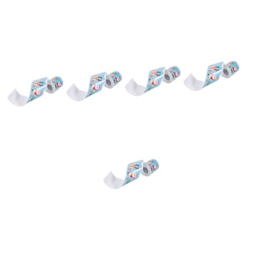 Lurrose 5 Rollen Festival Pinnwand Grenze weihnachtsdeko scrapbook stickers stickers scrabook Pinnwand zu Weihnachten Streifen dekorativer Randaufkleber Festivalbedarf beschichtetes Papier von Lurrose