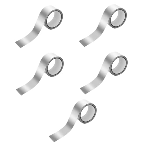 Lurrose 5 Rollen Folienband Wickeln Leitfähig Klebrig Isoliert Fenster Hochtemperaturband Gewebereparaturband Klebeband Aus Metall Aluminiumband Zur Abschirmung Aluminiumfolie Silver Lurrose 5 Rollen Folienband Wickeln Leitfähig Klebrig Isoliert Fenster Hochtemperaturband Gewebereparaturband Klebeband Aus Metall Aluminiumband Zur Abschirmung Aluminiumfolie Silver von Lurrose