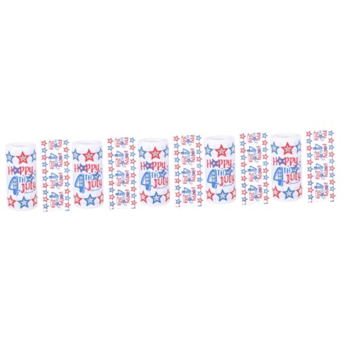 Lurrose 5 Rollen Geschenkverpackungsband Rustikales Band Schleife Dekorationen Satinbänder Tag Der Unabhängigkeit Dekoratives Band Banddekor Geschenkbänder Ein Verpackungsband Stoff von Lurrose