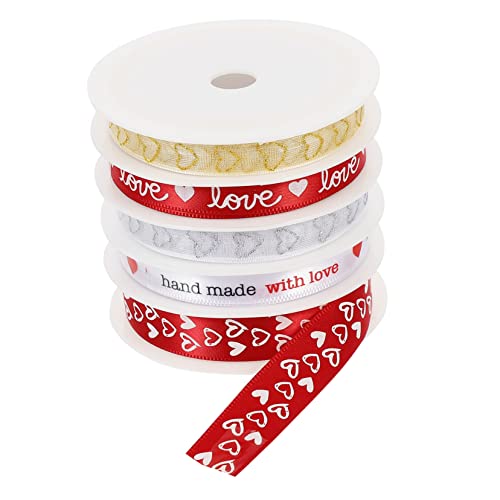Lurrose 5 Rollen Herz-band-set Satinband Valentinstag Geschenkband Weihnachtsgeschenke Liebe Bastelband Drahtband Zum Valentinstag Strumpffüller Feiertagsband Schleife Hochzeit Polyester Lurrose 5 Rollen Herz-band-set Satinband Valentinstag Geschenkband Weihnachtsgeschenke Liebe Bastelband Drahtband Zum Valentinstag Strumpffüller Feiertagsband Schleife Hochzeit Polyester von Lurrose