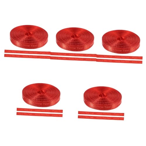 Lurrose 5 Rollen Verschleißfestes Geschenkband Festivalband Dekorationen Samtband Weihnachten Goldband Zum Verpacken Wickeln Schleife Dünn Die Bänder Zum Verpacken Polyester Rot Lurrose 5 Rollen Verschleißfestes Geschenkband Festivalband Dekorationen Samtband Weihnachten Goldband Zum Verpacken Wickeln Schleife Dünn Die Bänder Zum Verpacken Polyester Rot von Lurrose