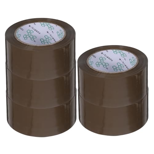 Lurrose 5 Rollen Yards Verpackungsband Braunes Klebeband für Büro und Zuhause Versiegeln von Kartons und Verpackungen von Lurrose