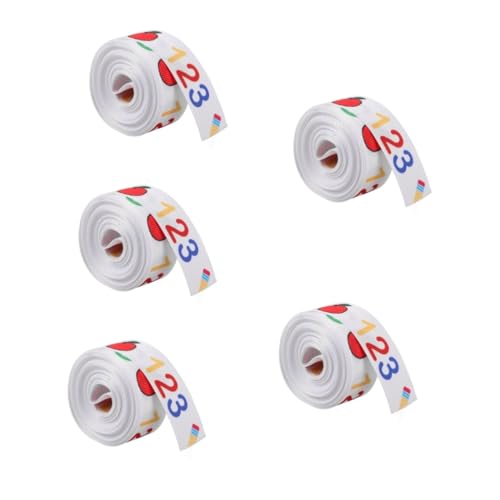 Lurrose 5 Rollen Zurück zum Schulband Wickelband Stoffband für die Schule Linealband Verpackungsband Hochzeitsdekoration geschenkverpackung DIY-Bänder Geschenkband mit Karomuster Polyester von Lurrose