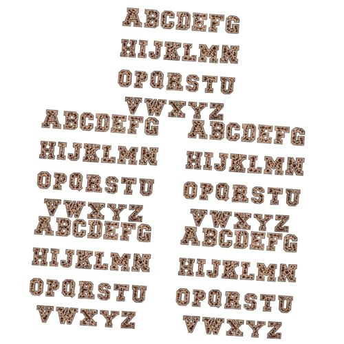 Lurrose 5 Sätze Buchstaben-patch Stickerei Kleidung Dekoration Textilzubehör Flicken Für Bekleidung Flicken Für Kleidung Bügeln Auf Flecken Für Kleidung Flanell Light Brown 26 Stücke * 5 von Lurrose