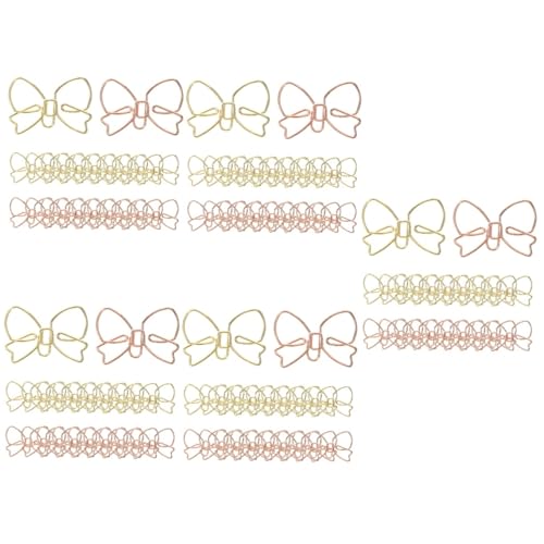 Lurrose 5 Sätze Büroklammer Mit Schleife Papierklemmen Dekorationsclips Dekoklammern Mini -papierclips Stichworte Büroklammern Geformte Büroklammern Bürozubehör Metall 20 Stück * 5 von Lurrose