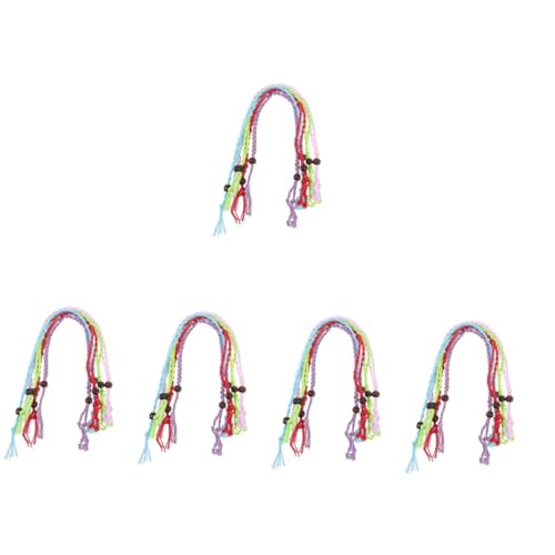 Lurrose 5 Sätze Geflochtene Halskette Mit Anhänger Schlüssel Kabel Schmuck Herstellen Schmuck Selbstmachen Halskette Schnur Steinhalter Vintage Gewebter Halskettenhalter Seil 5 Stück * 5 von Lurrose