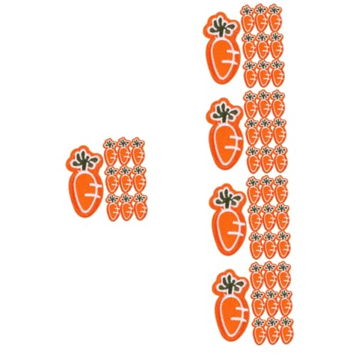 Lurrose 5 Sätze Kompakte Hutaufnäher Bügelbild Karottenflocken Aufbügler Für Hosen Karottenflicken Patch Stoff Nähen Kleider Kleine Hutflecken Cartoon-eisenflecken Vlies 10 Stück * 5 von Lurrose