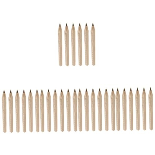 Lurrose 5 Sätze Kugelschreiber Aus Massivholz Zimmermannsbleistifte Tintenstifte Kugelschreiber Naturholzstift Schwarzer Kugelschreiber Signaturstift Aus Holz 6 Stücke * 5 von Lurrose