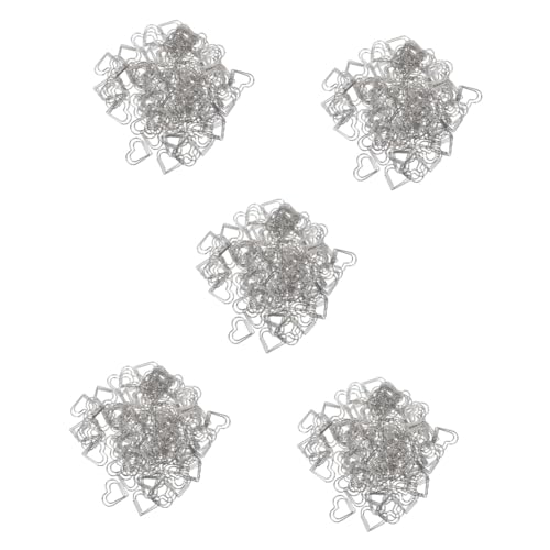 Lurrose 5 Sätze Liebe Büroklammer Papierklammern Kleine Büroklammern Herzen Clip Größe Büroklammern Geformt Papierverschlüsse Herz Büroklammern Silver Metall 100 Stück * 5 von Lurrose