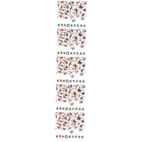 Lurrose 5 Sätze Mahjong-perlen Bastelmaterial Bastel Materialien Mahjong-schmuck Basteln Perlen Für Ohrringe Stapelbar Distanzperlen Aus Ton Tonkette Lose Perle Polymer-ton 100 Stück * 5 von Lurrose