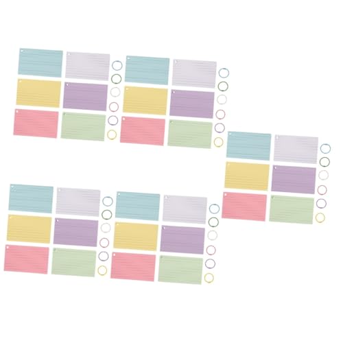 Lurrose 5 Sätze Notizbuch memo karten lernkarteikarten card index cards Memo-Karten Loseblatt-Lernkarten einzel Notizkarten 3x5 leere karten notizbücher leere Schreibkarten Papier von Lurrose