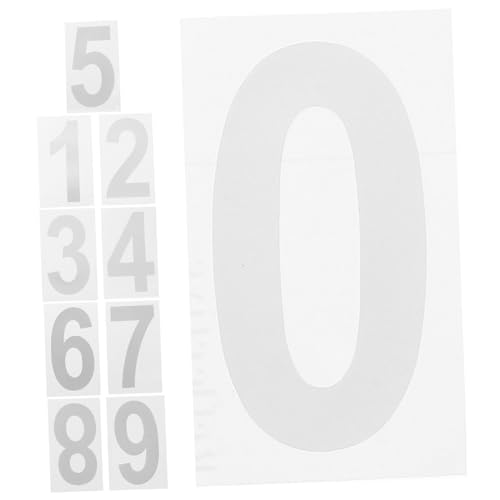 Lurrose 5 Sätze Reflektierende Nummernaufkleber Mailboxnummern für extern reflektierender Aufkleber für Postfachnummern Nummernaufkleber selbstklebend Zahlenaufkleber Weiß von Lurrose