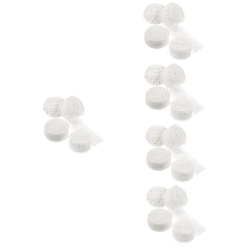 Lurrose 5 Sätze Spitzenverpackung Weihnachten Blumen Basteln Blau Dekorativ Bestickt Rosa Kleid Für Hochzeiten Bänder Für Hochzeiten Nähen Ausgefallene Borte 4 Rollen * 5 von Lurrose