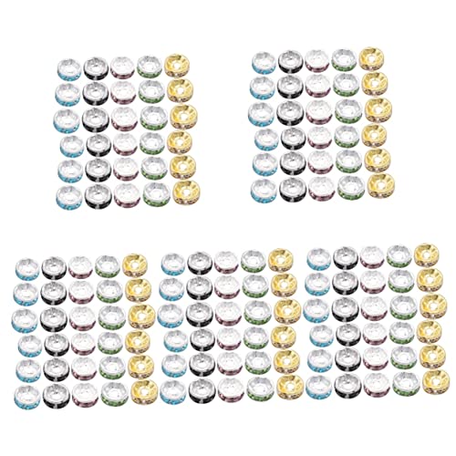 Lurrose 5 Sätze Spurverbreiterungssicke Perlen Für Schmuckhersteller Makramee Webstuhl Edelstein Runde Perlen Perlen-kit Perlen Für Die Herstellung Von Armbändern Kristall 300 Stück * 5 von Lurrose