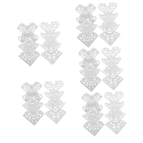Lurrose 5 Sätze Stanzformen Schablone Kartenherstellung Stirbt Schnitte Wellig Schablonenkartenherstellung Zeitschrift Geprägt Silver Stahl Mit Hohem Kohlenstoffgehalt 8 Stück * 5 von Lurrose