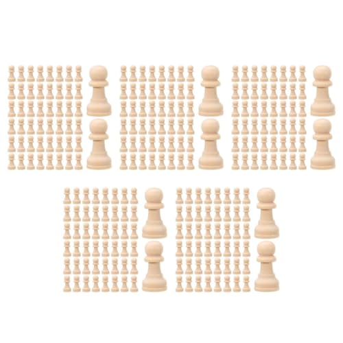 Lurrose 5 Sätze Teiliges Holz Schachfiguren Unvollendete Schachspiel Zubehörteile Für Brettspiel Enthusiasten Und Kreative Bastelprojekte 50 Stück * 5 von Lurrose